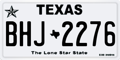 TX license plate BHJ2276