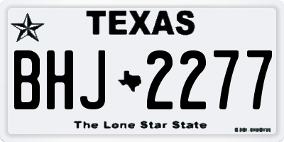 TX license plate BHJ2277