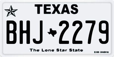 TX license plate BHJ2279