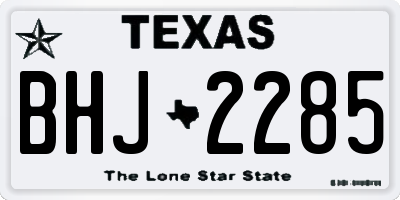 TX license plate BHJ2285