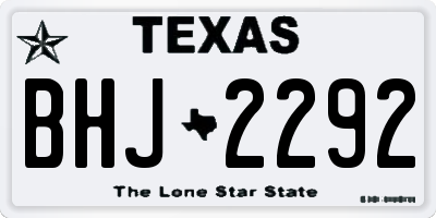 TX license plate BHJ2292