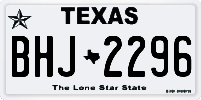 TX license plate BHJ2296
