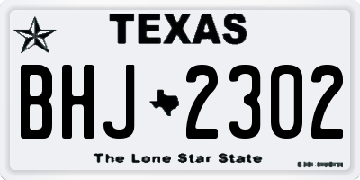 TX license plate BHJ2302