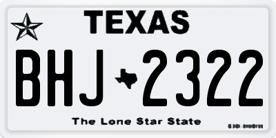 TX license plate BHJ2322