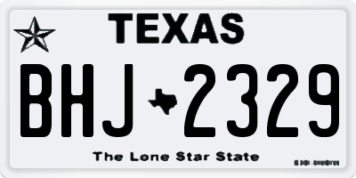TX license plate BHJ2329