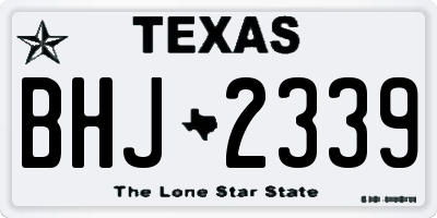 TX license plate BHJ2339