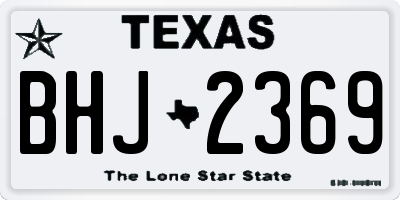 TX license plate BHJ2369