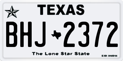 TX license plate BHJ2372
