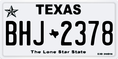 TX license plate BHJ2378