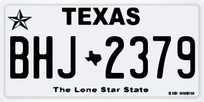 TX license plate BHJ2379