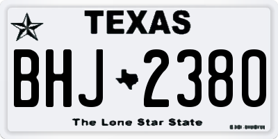 TX license plate BHJ2380