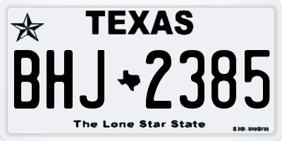 TX license plate BHJ2385
