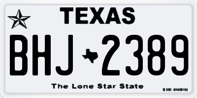TX license plate BHJ2389