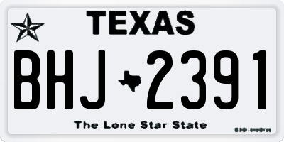 TX license plate BHJ2391