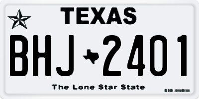 TX license plate BHJ2401