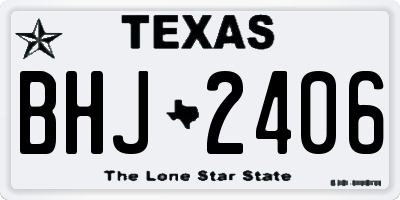 TX license plate BHJ2406
