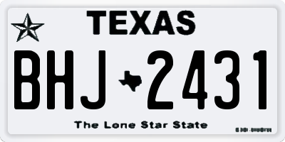 TX license plate BHJ2431