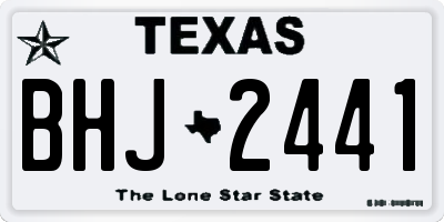 TX license plate BHJ2441