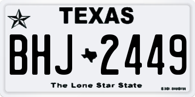 TX license plate BHJ2449