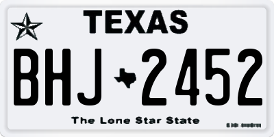 TX license plate BHJ2452