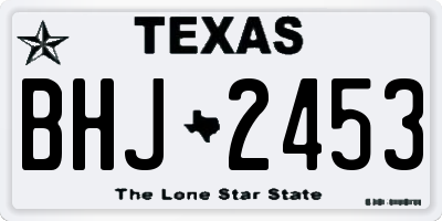 TX license plate BHJ2453