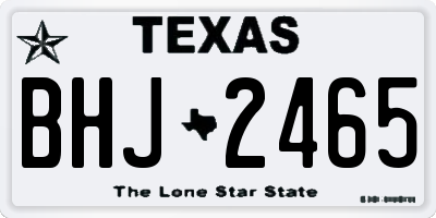 TX license plate BHJ2465
