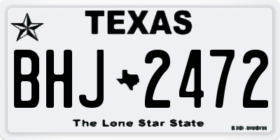 TX license plate BHJ2472