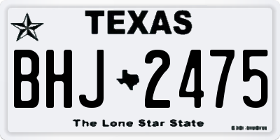 TX license plate BHJ2475
