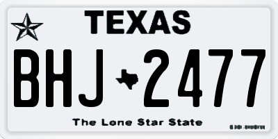 TX license plate BHJ2477