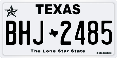 TX license plate BHJ2485