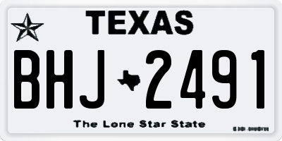 TX license plate BHJ2491