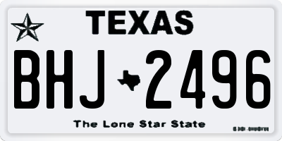 TX license plate BHJ2496