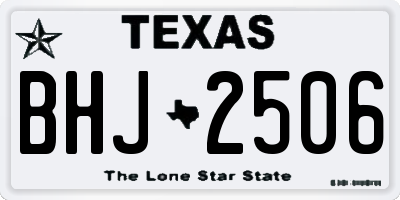 TX license plate BHJ2506