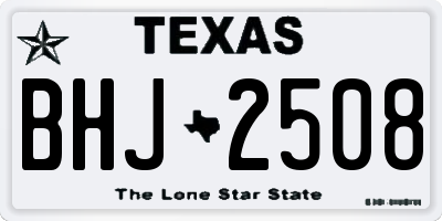 TX license plate BHJ2508