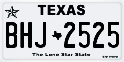 TX license plate BHJ2525