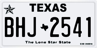 TX license plate BHJ2541