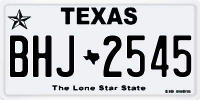 TX license plate BHJ2545