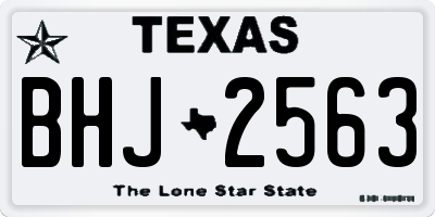 TX license plate BHJ2563