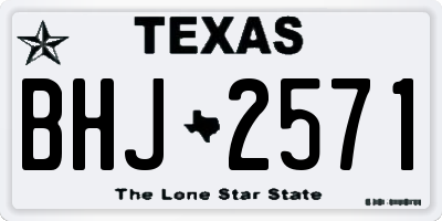 TX license plate BHJ2571