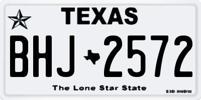 TX license plate BHJ2572