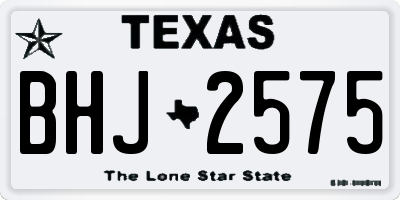 TX license plate BHJ2575