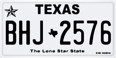 TX license plate BHJ2576