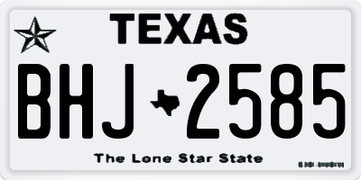 TX license plate BHJ2585
