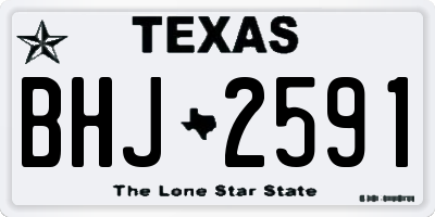 TX license plate BHJ2591
