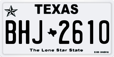 TX license plate BHJ2610