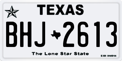 TX license plate BHJ2613