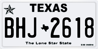 TX license plate BHJ2618