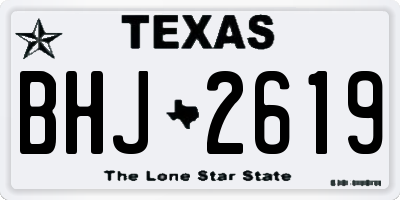 TX license plate BHJ2619