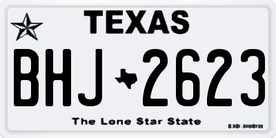 TX license plate BHJ2623