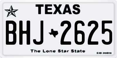 TX license plate BHJ2625